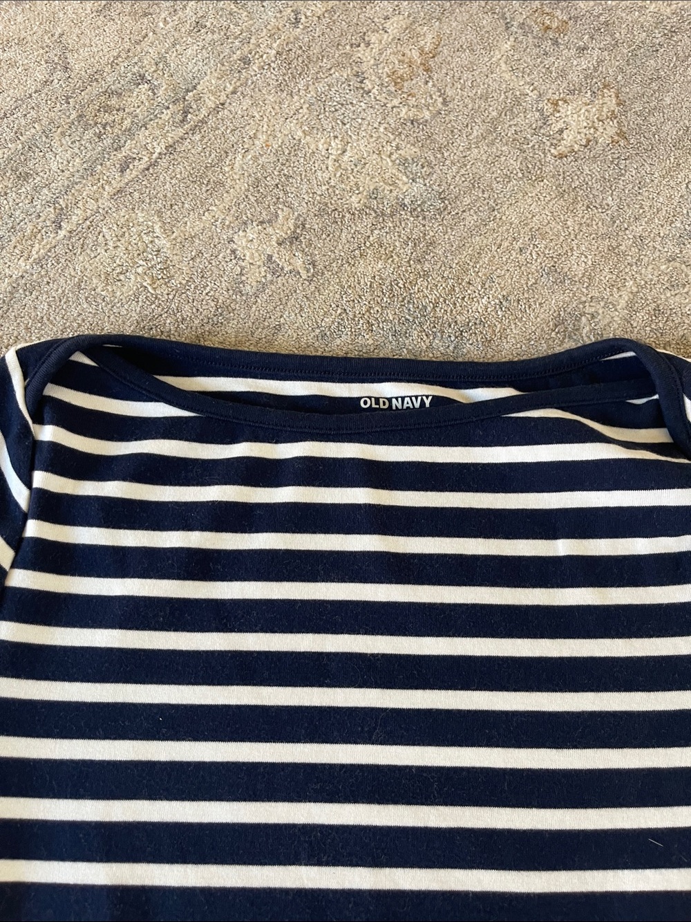 Old Navy Navy and White Striped Short Sleeve Tee - Picture 2 of 4